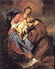 Sir Antony Van Dyck Canvas Paintings - The Vision of St Anthony